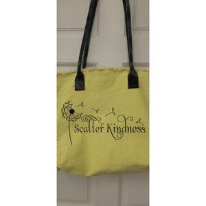 Scatter Kindness by Vintage Addiction Tote Yellow Large Like New